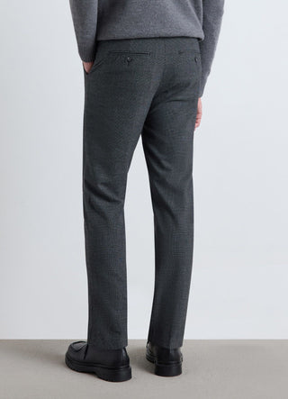 Pantaloni sartoriali a quadri in misto viscosa