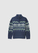 Pull jacquard à demi-zip - 6-7