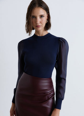 T-shirt con maniche lunghe in bitessuto