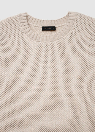 Maglia girocollo a nido d’ape