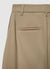Straight trousers with elasticated hem