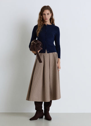 Cardigan a trecce con bottoni