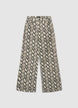 Wide-leg trousers with snake print - XS