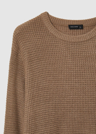 Pull à col rond uni