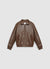 Giubbotto imbottito effetto pelle con zip