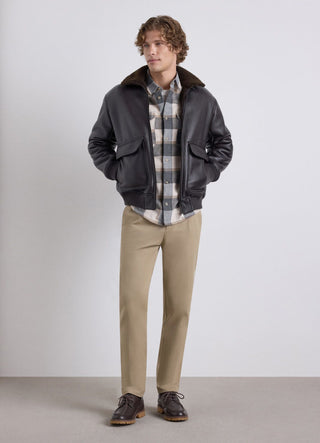Checked shirt with patch pockets