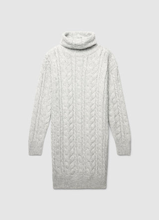 Rollkragenpullover mit Zopfmuster