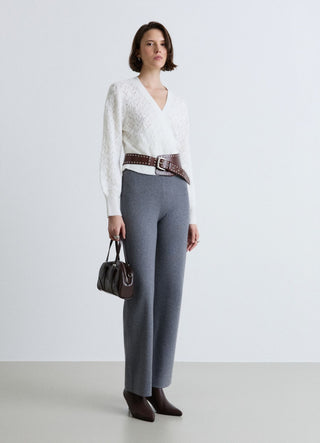 Pantaloni straight in maglia a gamba dritta