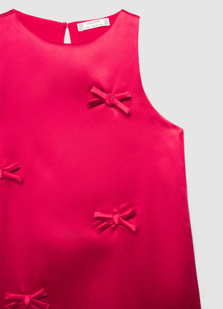 Ärmelloses Kleid mit applizierten Schleifen