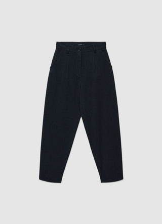 Pinstriped balloon trousers
