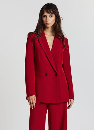 Double-breasted two-button jacket