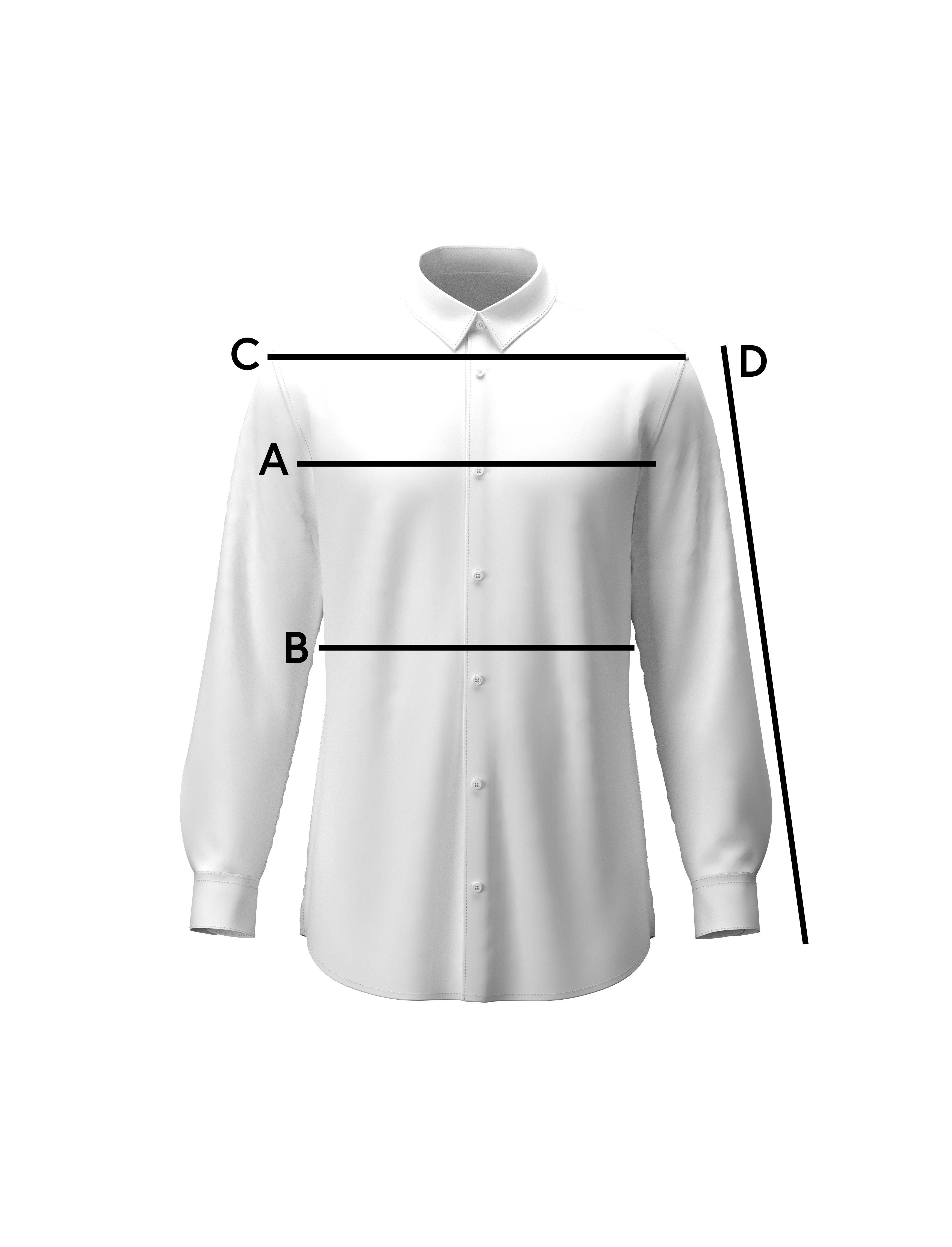 Guida punti di misura - Camicia MC Uomo