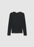 Long-sleeve crew neck T-shirt in a solid colour