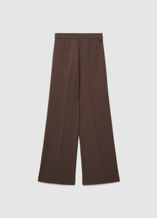 Pantaloni a gamba ampia a tinta unita