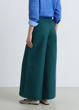 Pantaloni wide leg a tinta unita