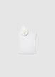 Top monospalla con fiore - M