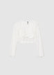 Crop-Pullover aus Spitze mit Bralette - XL
