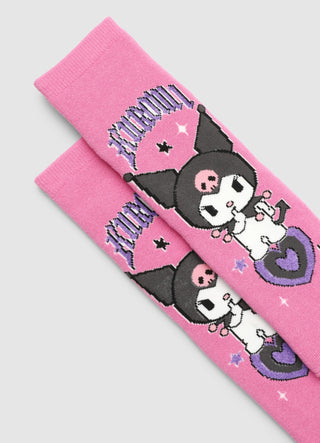 Non-slip socks with Kuromi print