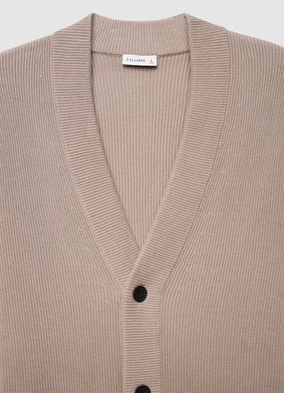 Cardigan a coste con bottoni