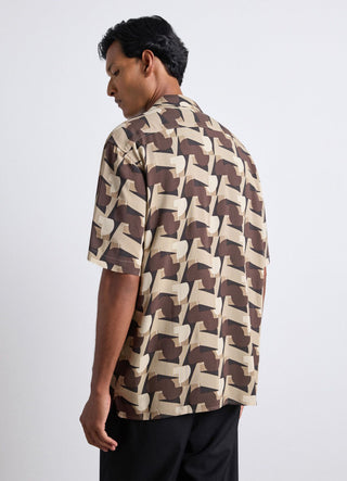 Camicia con stampa astratta