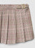 Gonna-pantalone plissé pied de poule con cintura