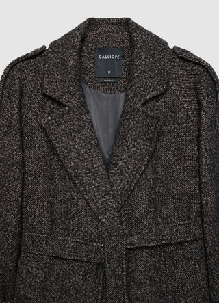 Long trench coat with belt