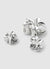 Pack of 3 flower hair clips with a laminated effect