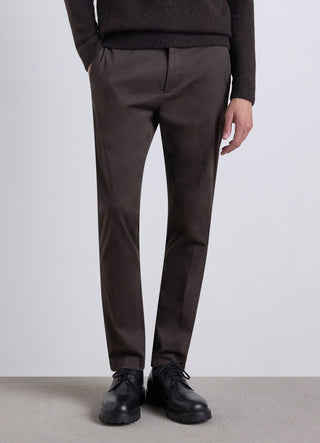Pantaloni chino sartoriali a tinta unita