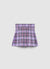 Gonna miniskirt a quadri con elastico in vita