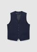 Textured fabric waistcoat - S