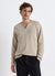 T-shirt col rond en tissu gaufré uni