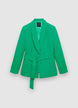Einreihige Jacke mit Taillengürtel - XS