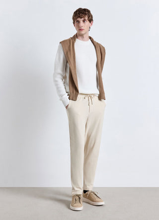 Pantaloni straight ginnici con coulisse