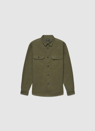Camicia worker a tinta unita con tasche