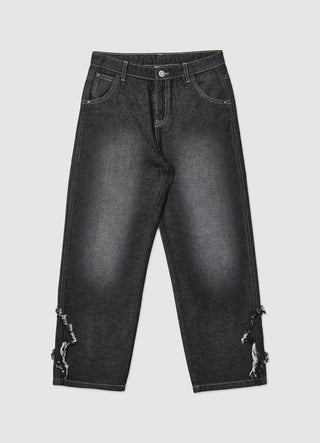 Superweite Jeans mit Rissen