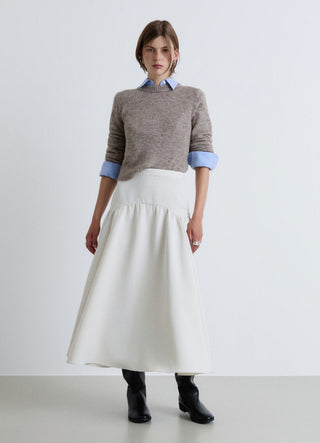 Crew neck jumper with dotted pattern