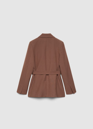 Blazer mit Gürtel und Falten