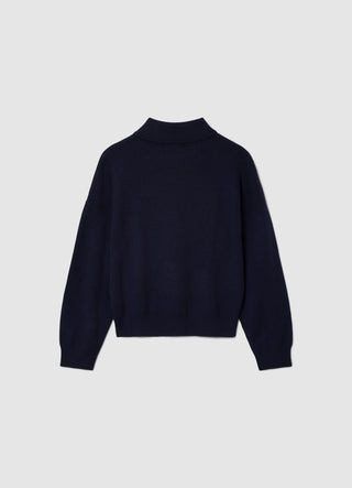 Pullover mit einfarbigem Perkins-Kragen