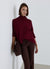 Maglia con collo cratere e maniche a 3/4