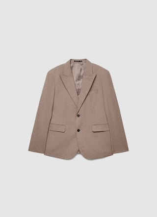 Single-breasted jacket with two plain-coloured buttons