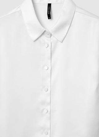 Camicia crop simil satin