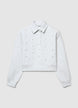 Sweatshirt with collar and rhinestones - XL