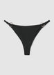 Slip bikini brasiliana goffrata con anelli laterali - S