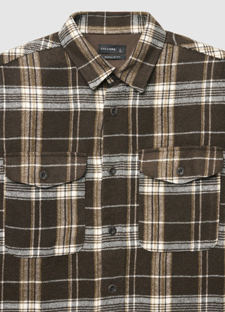 Chemise à carreaux avec poches appliquées