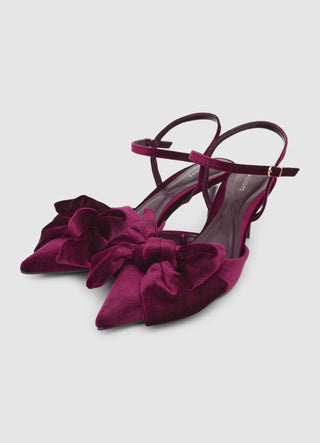 Décolleté slingback con fiocco