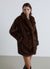 Doppelreihige Jacke mit Felloptik