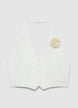 Gilet halter con fiore - L