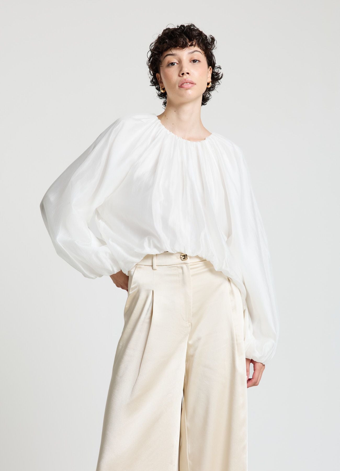 Blouse with puff sleeves SAB0078451001S0213 – Calliope