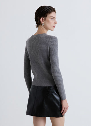 Zopfmuster-Cardigan mit Knöpfen