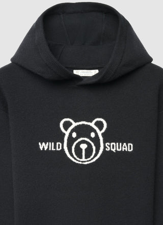 Maglia con cappuccio e motivo orso